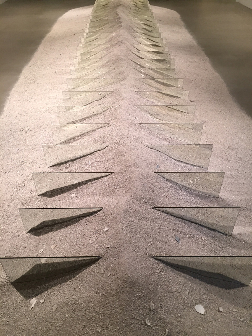 3 Robert Smithson mirrors and shelly sand 1969 to 70