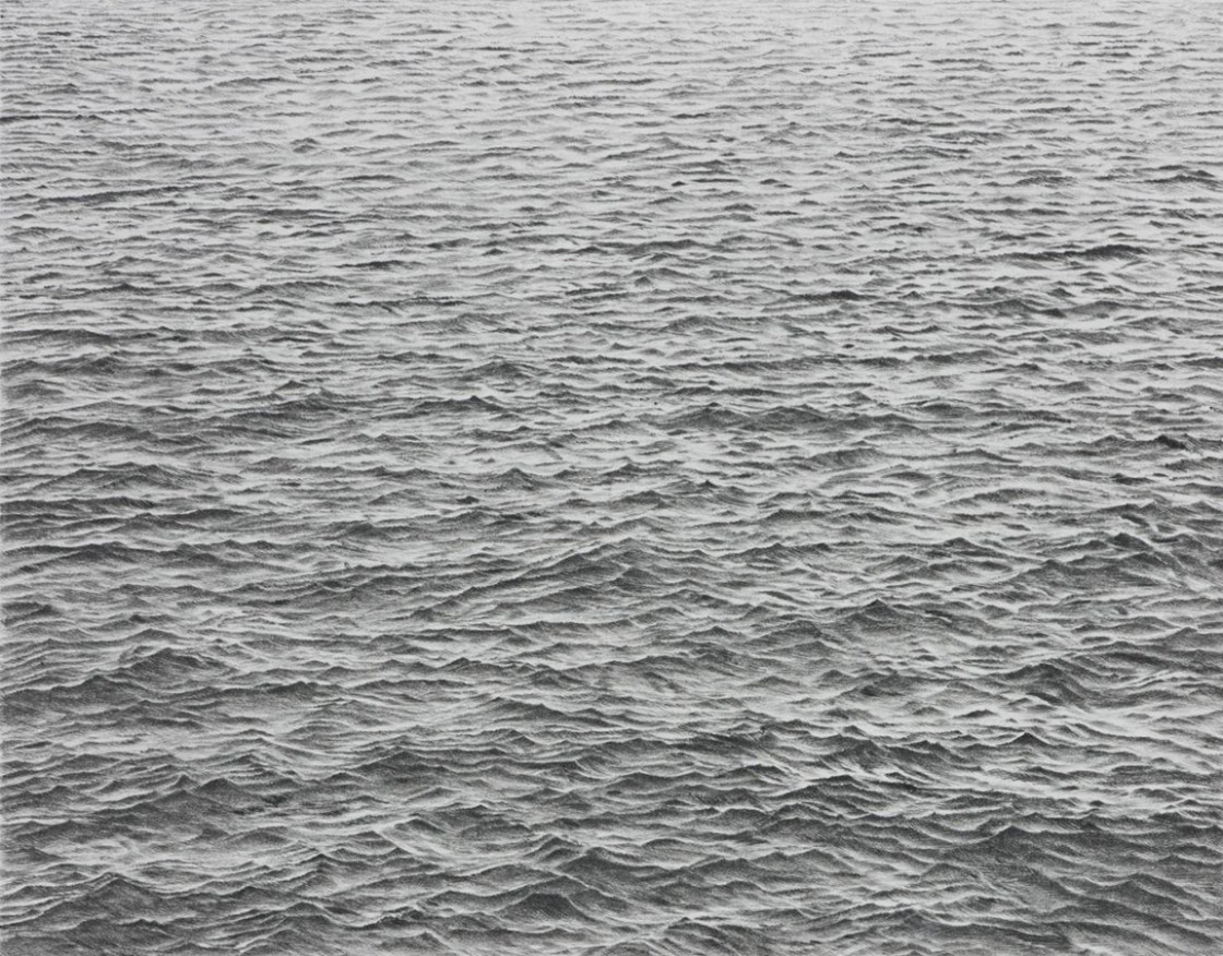 Drypoint - Ocean Surface 1983 by Vija Celmins born 1938